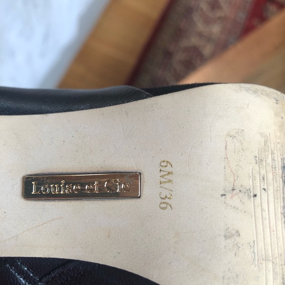 Louise et Cie Lo-Sabal Open-toe Black Suede Shoe - Picture 6 of 7